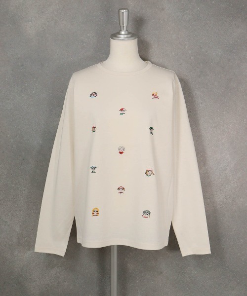 STUDIO PICONE（スタジオピッコーネ）の「コットン100％カラフル刺繍プルオーバー（Tシャツ/カットソー・レディース・ホワイト/ブラック・M/L/LL）」の15枚目の写真