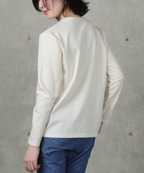 STUDIO PICONE（スタジオピッコーネ）の「コットン100％カラフル刺繍プルオーバー（Tシャツ/カットソー・レディース・ホワイト/ブラック・M/L/LL）」の6枚目の写真