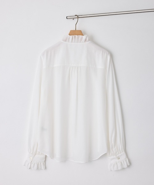 ROPE'(ロペ)の「エンブロイダリーフリルブラウス(シャツ/ブラウス・レディース・ホワイト/ブラック・38)」の10枚目の写真
