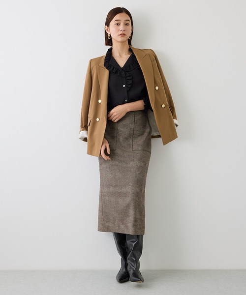ROPE'(ロペ)の「エンブロイダリーフリルブラウス(シャツ/ブラウス・レディース・ホワイト/ブラック・38)」の20枚目の写真