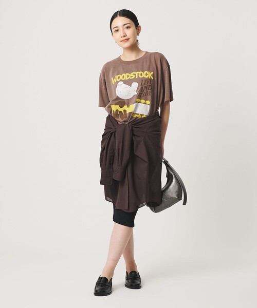 GOOD ROCK SPEED(グッドロックスピード)の「【別注】<GOOD ROCK SPEED>WOOD STOCK プリント Tシャツ(Tシャツ/カットソー・レディース・ベージュ/ブラウン系・FREE)」の4枚目の写真