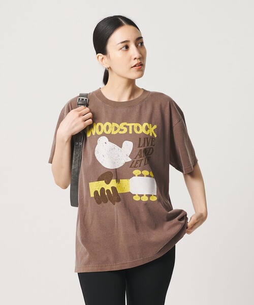 GOOD ROCK SPEED(グッドロックスピード)の「【別注】<GOOD ROCK SPEED>WOOD STOCK プリント Tシャツ(Tシャツ/カットソー・レディース・ベージュ/ブラウン系・FREE)」の5枚目の写真
