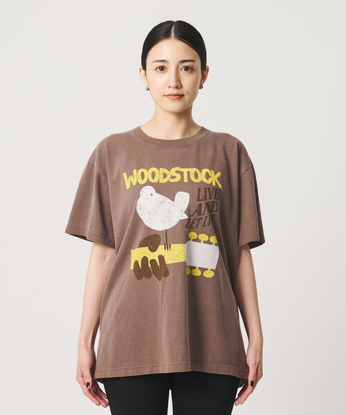 GOOD ROCK SPEED(グッドロックスピード)の「【別注】<GOOD ROCK SPEED>WOOD STOCK プリント Tシャツ(Tシャツ/カットソー・レディース・ベージュ/ブラウン系・FREE)」の8枚目の写真
