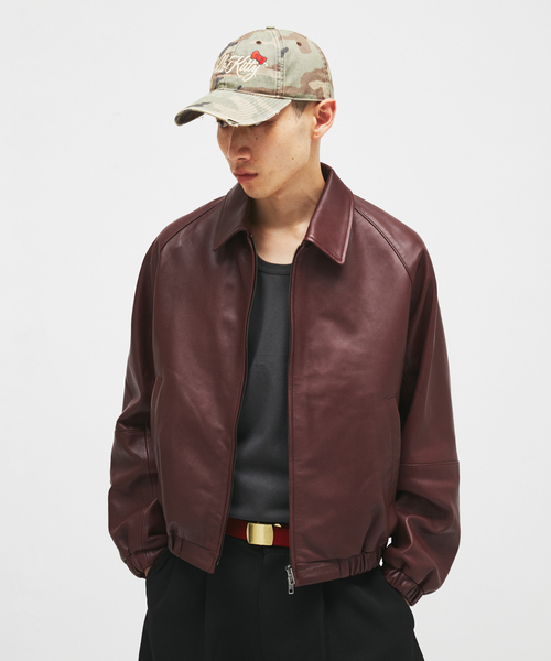 JOURNAL STANDARD(ジャーナルスタンダード)の「ライト シープレザー ブルゾン(ライダースジャケット・メンズ・ボルドー/ブラック/チャコールグレー・MEDIUM/LARGE)」の8枚目の写真