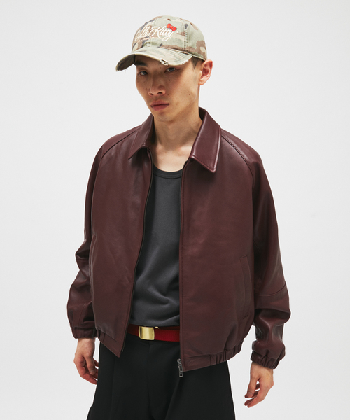 JOURNAL STANDARD(ジャーナルスタンダード)の「ライト シープレザー ブルゾン(ライダースジャケット・メンズ・ボルドー/ブラック/チャコールグレー・MEDIUM/LARGE)」の10枚目の写真