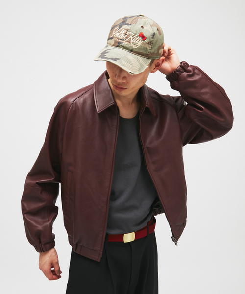 JOURNAL STANDARD(ジャーナルスタンダード)の「ライト シープレザー ブルゾン(ライダースジャケット・メンズ・ボルドー/ブラック/チャコールグレー・MEDIUM/LARGE)」の13枚目の写真