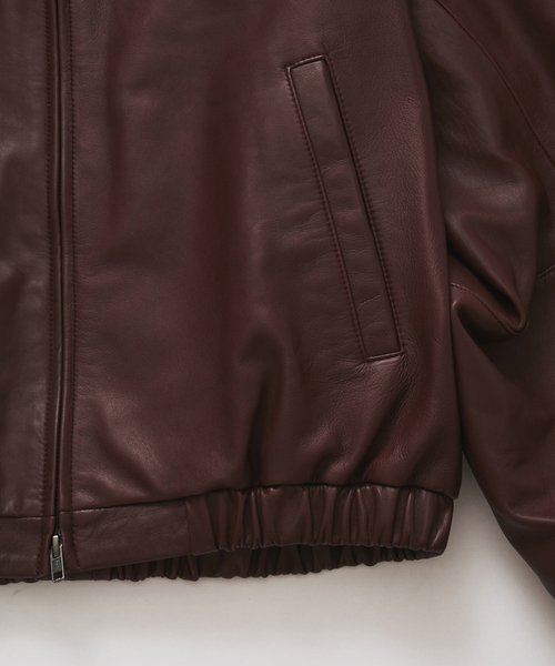 JOURNAL STANDARD(ジャーナルスタンダード)の「ライト シープレザー ブルゾン(ライダースジャケット・メンズ・ボルドー/ブラック/チャコールグレー・MEDIUM/LARGE)」の20枚目の写真