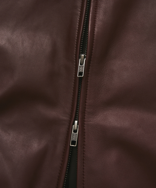 JOURNAL STANDARD(ジャーナルスタンダード)の「ライト シープレザー ブルゾン(ライダースジャケット・メンズ・ボルドー/ブラック/チャコールグレー・MEDIUM/LARGE)」の22枚目の写真