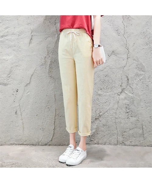Carpe Diem（カルペディエム）の「綿麻ロールアップストレートパンツ（その他パンツ・レディース・ブラック・XL/L/S/M/XXL）」の3枚目の写真