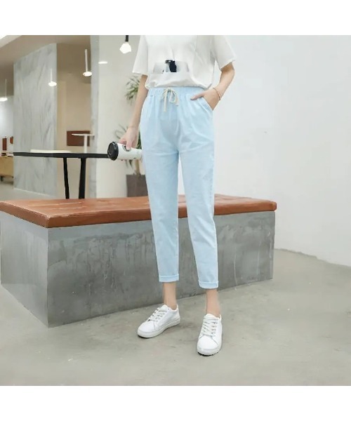 Carpe Diem（カルペディエム）の「綿麻ロールアップストレートパンツ（その他パンツ・レディース・ブラック・XL/L/S/M/XXL）」の8枚目の写真
