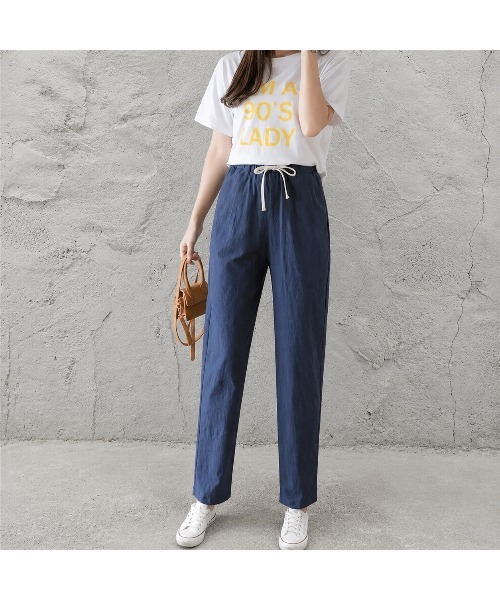 Carpe Diem（カルペディエム）の「綿麻ロールアップストレートパンツ（その他パンツ・レディース・ブラック・XL/L/S/M/XXL）」の15枚目の写真