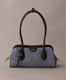 ショルダーバッグ - エンブレムデニムショルダーバッグ
