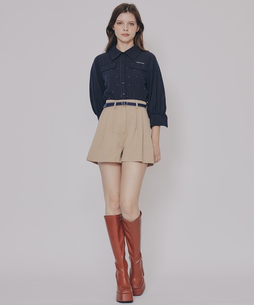 REDYAZEL(レディアゼル)の「【=LOVE 大場花菜さん着用】スクエアタイツロングブーツ(ブーツ・レディース・ブラック/ダークブラウン/オフホワイト・MEDIUM/LARGE)」の11枚目の写真