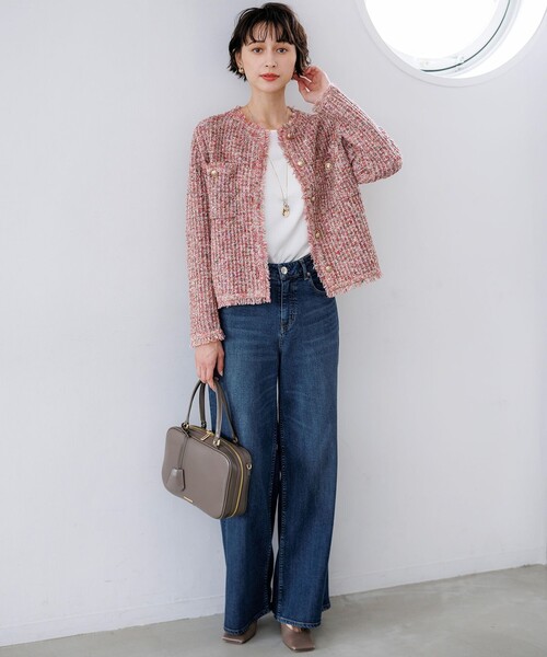 23区(ニジュウサンク)の「サテン ロングスリーブ Tシャツ(Tシャツ/カットソー・レディース・ブラウン系/黄土色系/アイボリー系/オールドローズ系/グレー系・38/40)」の13枚目の写真