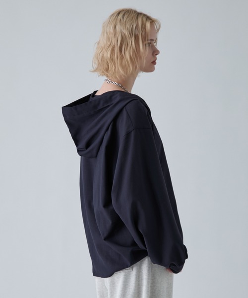 VELNUS(ベルナス)の「【VELNUS】Chinese Button Design Sheer Hooded Shirt Parka/チャイナボタンデザイン シアーフードシャツパーカー(シャツ/ブラウス・メンズ・ネイビー/ブラック・M/S/L)」の19枚目の写真
