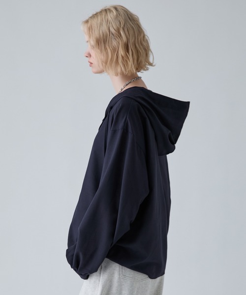VELNUS(ベルナス)の「【VELNUS】Chinese Button Design Sheer Hooded Shirt Parka/チャイナボタンデザイン シアーフードシャツパーカー(シャツ/ブラウス・メンズ・ネイビー/ブラック・M/S/L)」の20枚目の写真