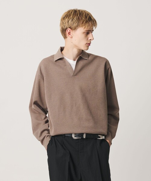 BEAUTY&YOUTH UNITED ARROWS(ビューティーアンドユースユナイテッドアローズ)の「メランジ ミラノ スキッパー ニット ウォッシャブル(ニット/セーター・メンズ・ダークグレー/モカ/ライトグレー・S/XL/L/M)」の17枚目の写真