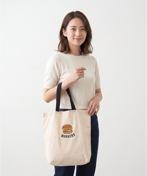 FUNALIVE(ファンアライブ)の「DAILY トートバッグ ハンバーガー(トートバッグ・メンズ・ブラック/ネイビー/アイボリー・ONE SIZE)」の11枚目の写真