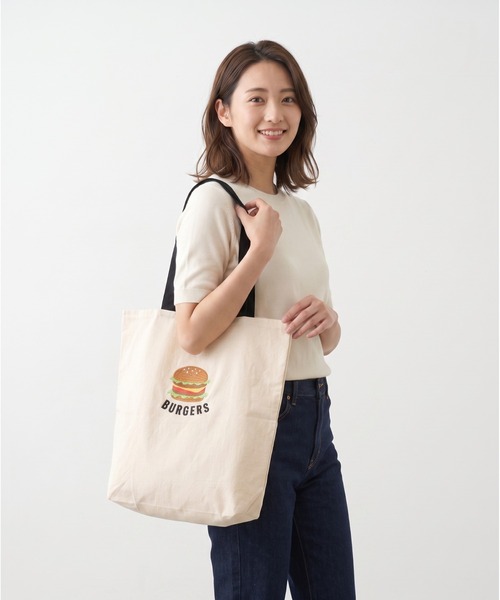 FUNALIVE(ファンアライブ)の「DAILY トートバッグ ハンバーガー(トートバッグ・メンズ・ブラック/ネイビー/アイボリー・ONE SIZE)」の10枚目の写真