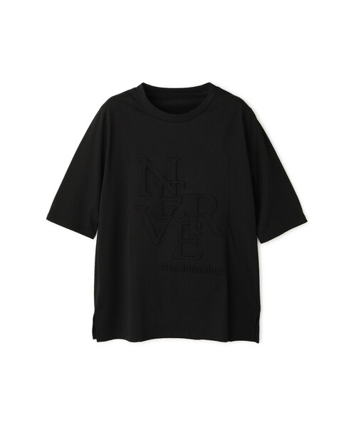 Jayro(ジャイロ)の「ロゴエンボスTシャツ(Tシャツ/カットソー・レディース・ブラック/ホワイト・FREE)」の3枚目の写真