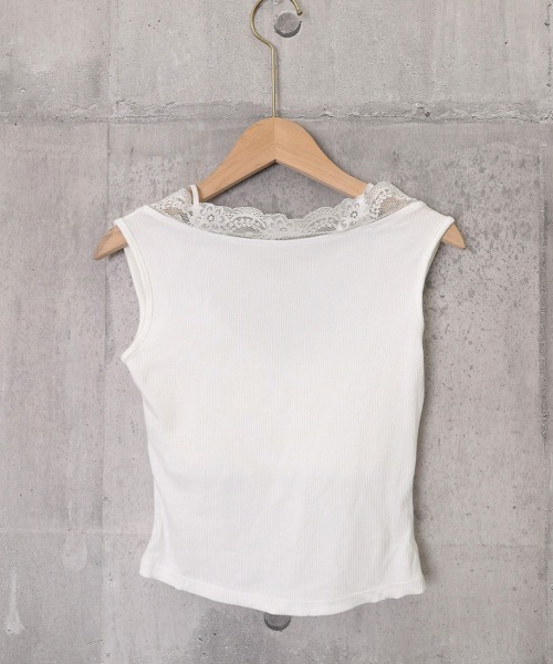 Miniministore(ミニミニストア)の「レースリボンタンクトップカップ付トップス(タンクトップ・レディース・ピンク/ブルー/ブラック/ホワイト・FREE)」の22枚目の写真