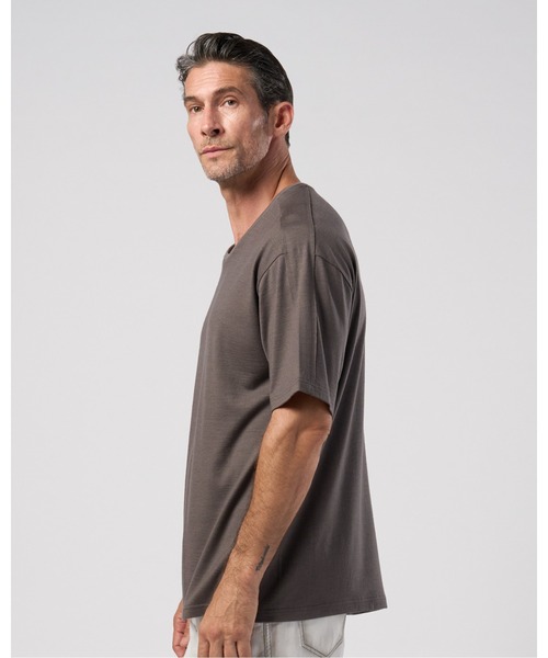 wjk(ダヴルジェイケイ)の「super100's wool jersey S/S(Tシャツ/カットソー・メンズ・ブラック/チャコールグレー/ロイヤルブルー・X-LARGE/SMALL/LARGE/MEDIUM)」の7枚目の写真