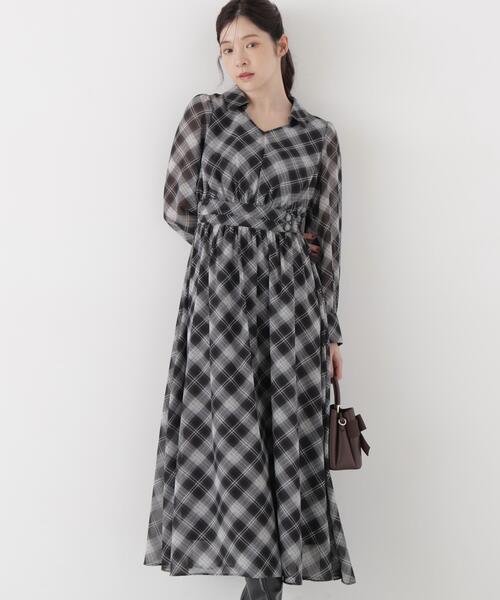 PROPORTION BODY DRESSING(プロポーションボディドレッシング)の「オータムチェックワンピース / 1216240002(ワンピース・レディース・ブラウン/ブラック・MEDIUM/P/S)」の19枚目の写真