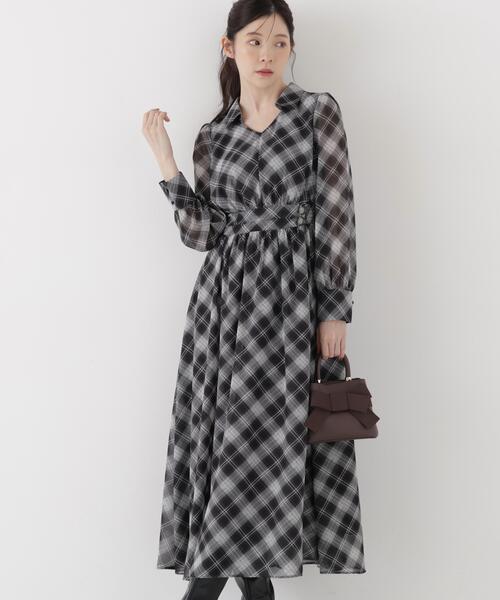 PROPORTION BODY DRESSING(プロポーションボディドレッシング)の「オータムチェックワンピース / 1216240002(ワンピース・レディース・ブラウン/ブラック・MEDIUM/P/S)」の20枚目の写真
