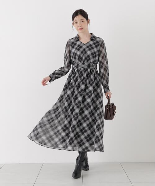 PROPORTION BODY DRESSING(プロポーションボディドレッシング)の「オータムチェックワンピース / 1216240002(ワンピース・レディース・ブラウン/ブラック・MEDIUM/P/S)」の21枚目の写真
