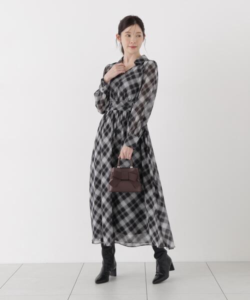 PROPORTION BODY DRESSING(プロポーションボディドレッシング)の「オータムチェックワンピース / 1216240002(ワンピース・レディース・ブラウン/ブラック・MEDIUM/P/S)」の22枚目の写真