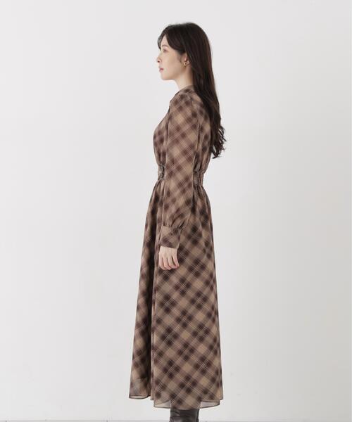 PROPORTION BODY DRESSING(プロポーションボディドレッシング)の「オータムチェックワンピース / 1216240002(ワンピース・レディース・ブラウン/ブラック・MEDIUM/P/S)」の11枚目の写真