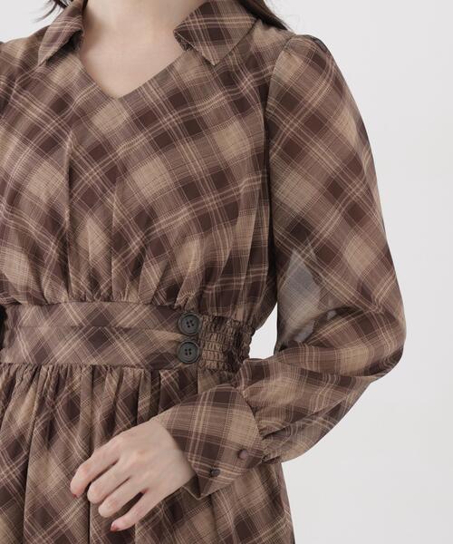 PROPORTION BODY DRESSING(プロポーションボディドレッシング)の「オータムチェックワンピース / 1216240002(ワンピース・レディース・ブラウン/ブラック・MEDIUM/P/S)」の14枚目の写真