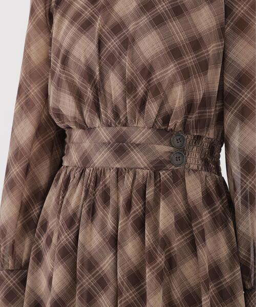 PROPORTION BODY DRESSING(プロポーションボディドレッシング)の「オータムチェックワンピース / 1216240002(ワンピース・レディース・ブラウン/ブラック・MEDIUM/P/S)」の15枚目の写真