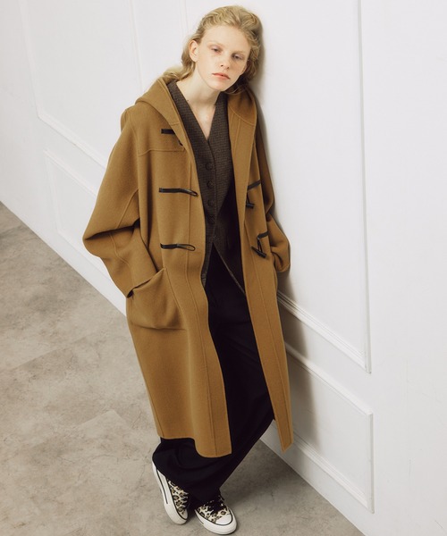 LE CIEL BLEU(ルシェルブルー)の「ダブルフェイスダッフルコート / Double-Face Duffle Coat(その他アウター・レディース・キャメル/ブルー/ブラック・36/34)」の3枚目の写真