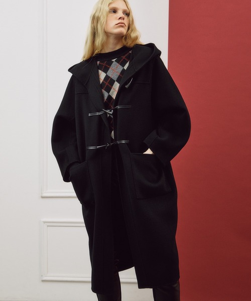 LE CIEL BLEU(ルシェルブルー)の「ダブルフェイスダッフルコート / Double-Face Duffle Coat(その他アウター・レディース・キャメル/ブルー/ブラック・36/34)」の1枚目の写真