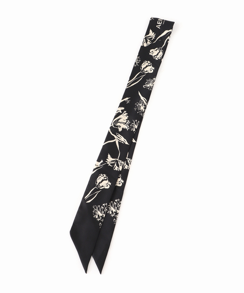 journal standard L'essage（ジャーナルスタンダードレサージュ）の「AENEIS/エネス Nostalgia Flowers Silk Twill Bandeau スカーフ（バンダナ/スカーフ・レディース・ブラック・FREE）」の3枚目の写真