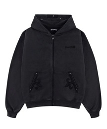 SUPPLIER/サプライヤー Fleur Leather Patch Zip Hoodie フーディー パーカー