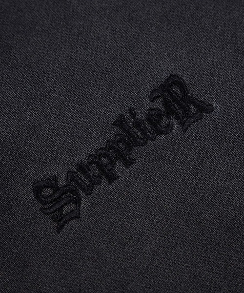 SUPPLIER(サプライヤー)の「SUPPLIER/サプライヤー Fleur Leather Patch Zip Hoodie フーディー パーカー(パーカー・メンズ・ブラック・XL)」の5枚目の写真