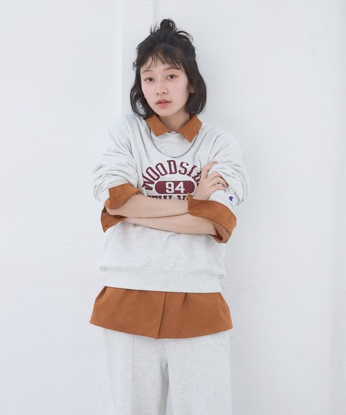 Champion（チャンピオン）の「『別注』Champion×DOORS　SWEAT CREWNECK PULLOVER（スウェット・レディース・ネイビー/グレー/アイボリー/ダークグレー・ONE）」の19枚目の写真