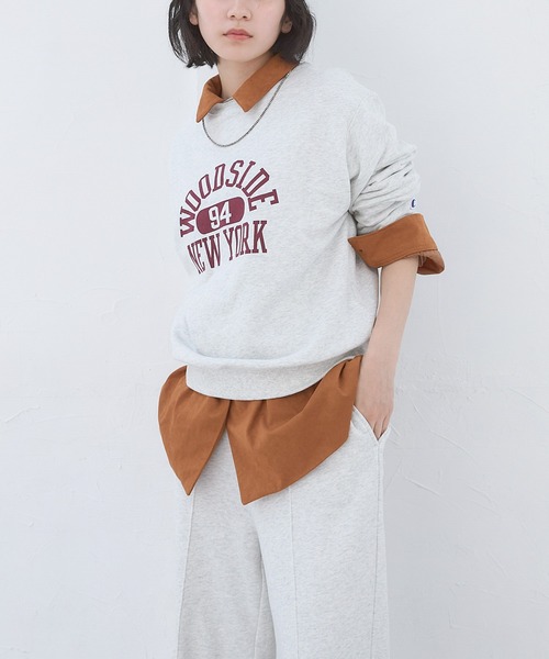 Champion（チャンピオン）の「『別注』Champion×DOORS　SWEAT CREWNECK PULLOVER（スウェット・レディース・ネイビー/グレー/アイボリー/ダークグレー・ONE）」の18枚目の写真