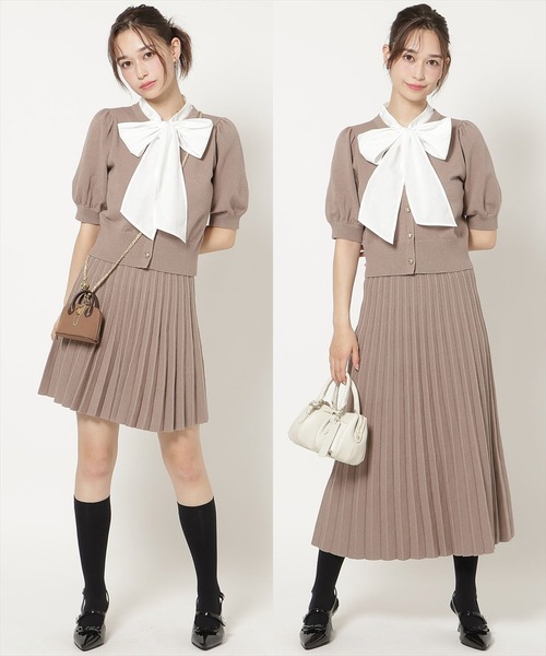 WILLSELECTION(ウィルセレクション)の「【Knit setup Series】プリーツニットスカート(スカート・レディース・ブラック/グレー/モカ/ブルー・M/S)」の4枚目の写真