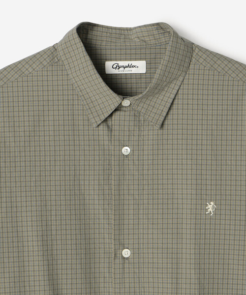 GYMPHLEX(ジムフレックス)の「Gymphlex | コットンタイプライター レギュラーカラーシャツ CHECK MEN(シャツ/ブラウス・メンズ・ベージュ系その他・M/L)」の5枚目の写真