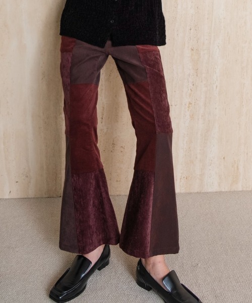 Ruh Dhan(ルーダン)の「Patchwork Flair Pants(その他パンツ・レディース・ブラック/ブラウン系その他/アイボリー・FREE)」の3枚目の写真