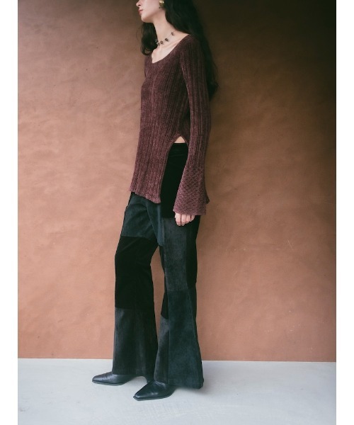 Ruh Dhan(ルーダン)の「Patchwork Flair Pants(その他パンツ・レディース・ブラック/ブラウン系その他/アイボリー・FREE)」の14枚目の写真