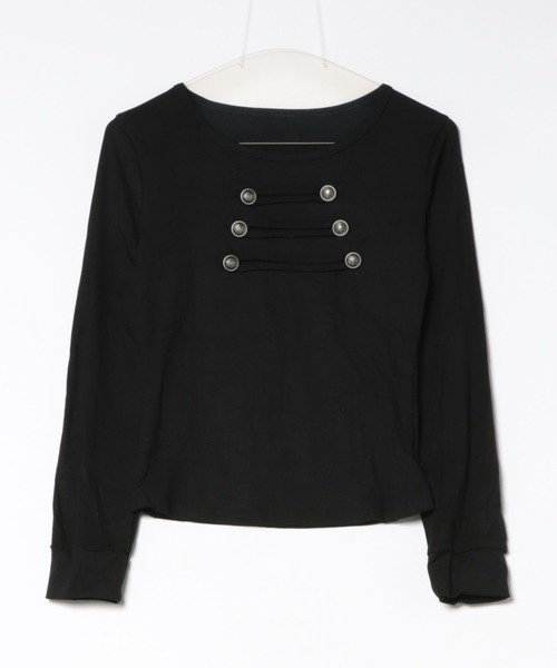 ViViDAY(ビビデー)の「ナポレオンデザイン長袖トップス(Tシャツ/カットソー・レディース・グレー/ブラック・M)」の11枚目の写真