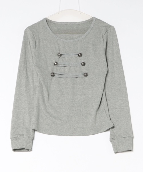 ViViDAY(ビビデー)の「ナポレオンデザイン長袖トップス(Tシャツ/カットソー・レディース・グレー/ブラック・M)」の10枚目の写真