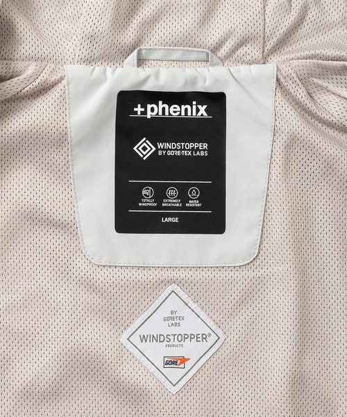 +phenix(プラスフェニックス)の「+phenix(プラスフェニックス)VENTILATED HOODIE ベンチレーション フーディー / WINDSTOPPER PRODUCTS BY GORE-TEX LABS(マウンテンパーカー・メンズ・ブラック/ライトグレー/ブルー・M/S/L)」の16枚目の写真