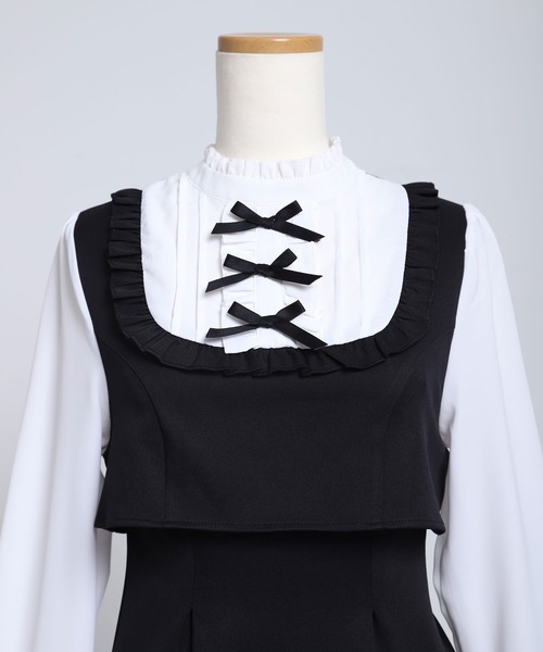 夢展望(ユメテンボウ)の「【ZOZO限定】セットアップ風プチハイドッキングワンピース【大きいサイズ有り】(ワンピース・レディース・グレー/ネイビー/ブラック/チェック・M-L/LL~3L/L~LL)」の18枚目の写真