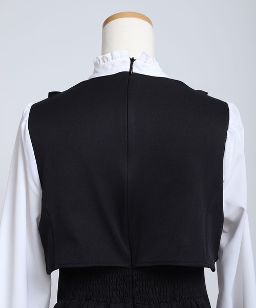夢展望(ユメテンボウ)の「【ZOZO限定】セットアップ風プチハイドッキングワンピース【大きいサイズ有り】(ワンピース・レディース・グレー/ネイビー/ブラック/チェック・M-L/LL~3L/L~LL)」の21枚目の写真