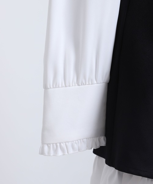 夢展望(ユメテンボウ)の「【ZOZO限定】セットアップ風プチハイドッキングワンピース【大きいサイズ有り】(ワンピース・レディース・グレー/ネイビー/ブラック/チェック・M-L/LL~3L/L~LL)」の12枚目の写真